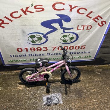 Saracen Poppy 14” Wheel Girls Bike. £65. Serviced. Alloy frame.